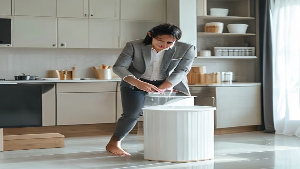 Tempat sampah Dalton modern dengan desain elegan, tersedia beli online dengan harga terjangkau.