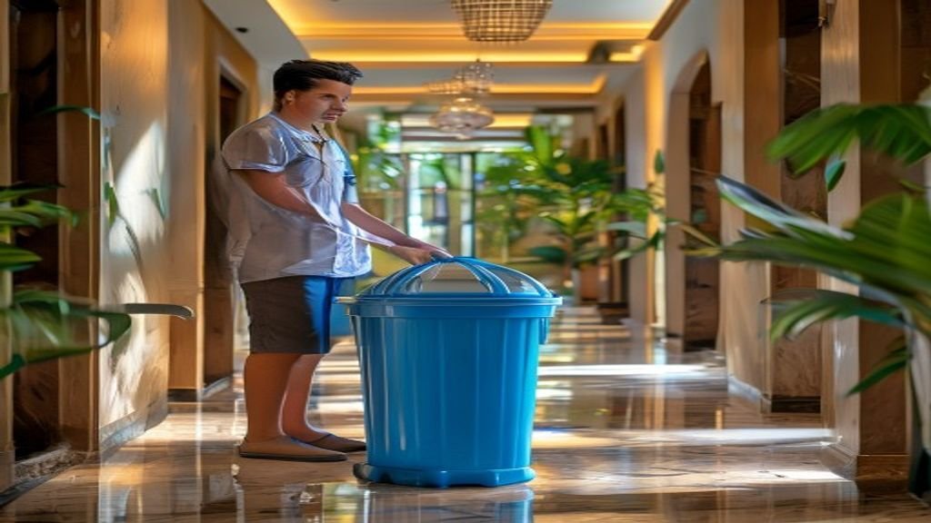 Tempat sampah bergaya Bali tersedia untuk dijual, desain modern dan tahan lama, cocok untuk rumah dan restoran.