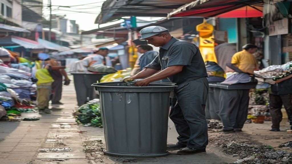 Tempat sampah modern untuk penjualan di Makassar, cocok untuk kebersihan rumah dan kantor.