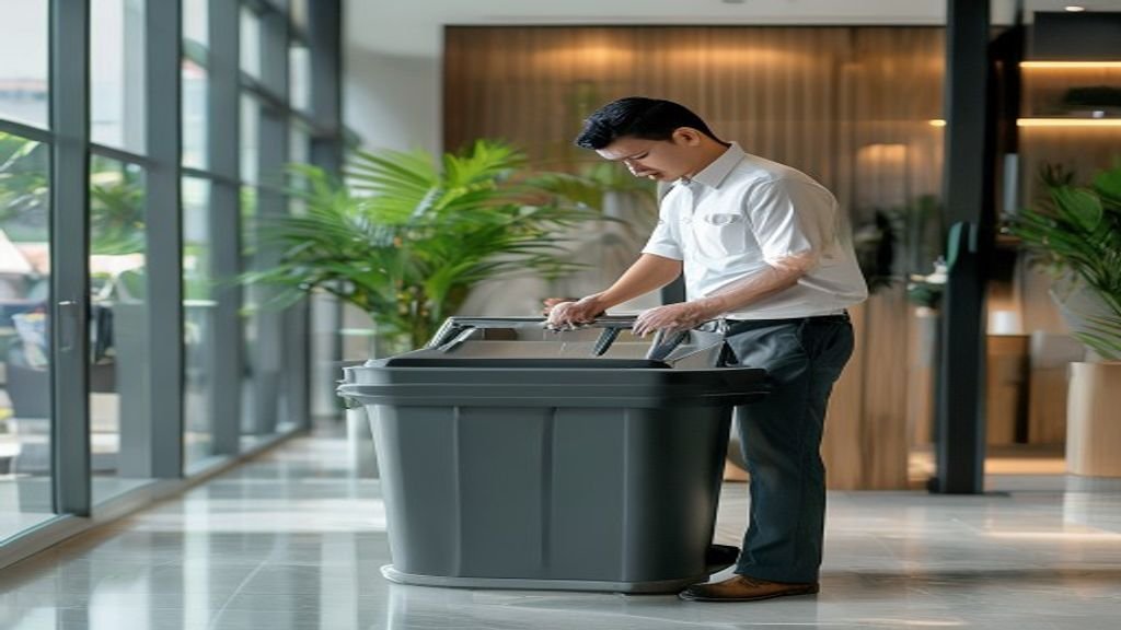 Tempat sampah berkualitas untuk jual di Medan, ideal untuk kebersihan ruang publik dan perkantoran