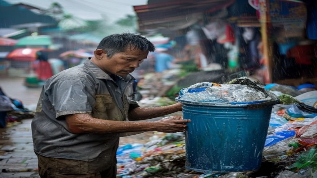 Tempat sampah modern untuk dijual di Yogyakarta, cocok untuk rumah, kantor, dan area publik