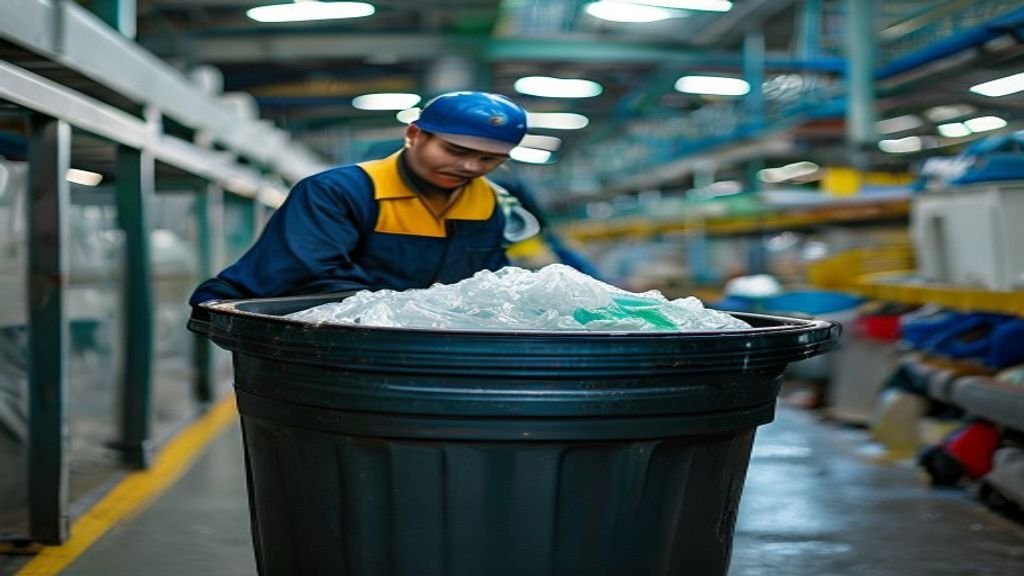 Tempat sampah HDPE harga pabrik dengan desain kuat, tahan lama, cocok untuk industri dan lingkungan.