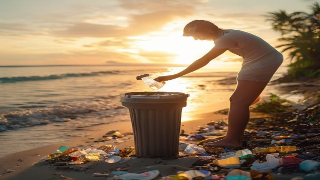 Tempat sampah anti UV tahan lama melindungi kebersihan lingkungan dari sinar matahari